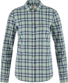 Fjällräven Övik Flannel Hemd langarm misty green/eggshell (Damen)
