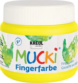 Kreul Mucki Fingerfarbe, gelb, 150ml