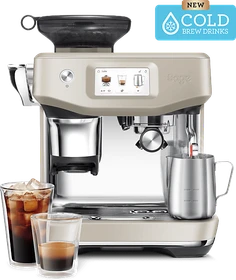 Sage SES882BSS The Barista Touch Impress mit Kaltextraktion mandel nougat