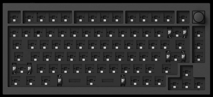 Keychron Q1 HE, Carbon Black, 75%, PBT, LEDs RGB, Gateron 2.0 Magnetic Nebula, USB/Bluetooth, US