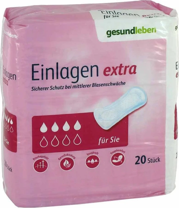 Gesundleben Einlagen extra Hygieneeinlage, 20 Stück