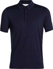 Icebreaker Merino Tech Lite II Poloshirt kurzarm schwarz (Herren)