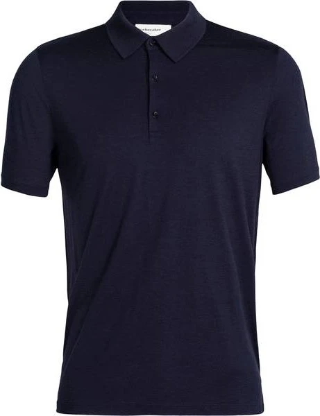 Icebreaker Merino Tech Lite II Poloshirt kurzarm schwarz (Herren)