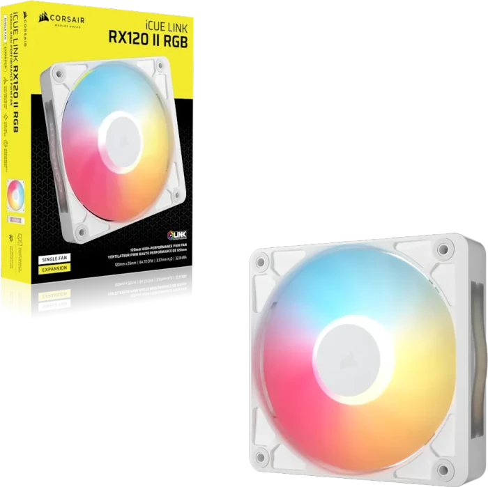Corsair iCUE LINK RX120 II RGB Fan Expansion Kit, weiß, 120mm