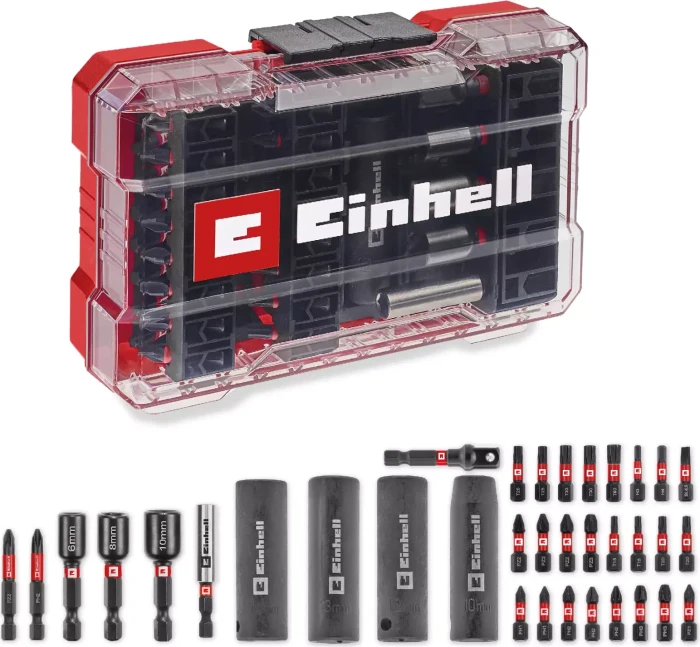 Einhell M-Case Impact Bitset/Steckschlüsselsatz inkl. Werkzeugbox, 35-tlg.