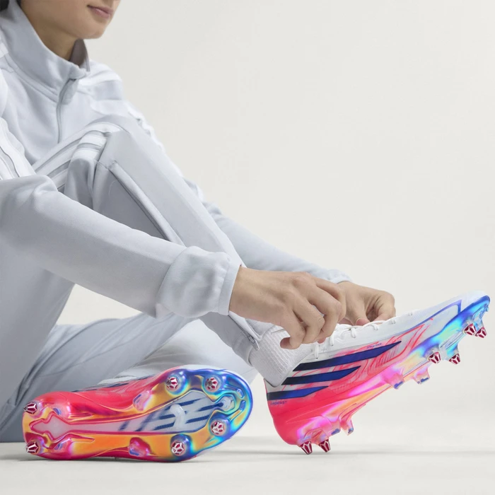 adidas F50 Hyperfast Elite SG cloud white/solar purple/solar turbo