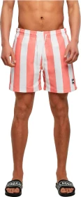 Urban Classics Pattern Badeshorts pale pink/bar stripe (Herren)