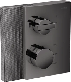 Hansgrohe Axor Edge Thermostat mit Ab- und Umstellventil Diamantschliff polished black chrome