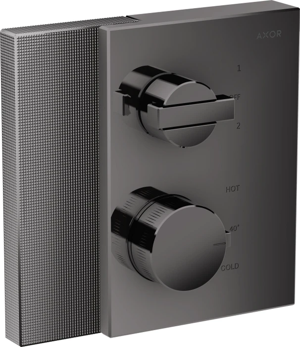 Hansgrohe Axor Edge Thermostat mit Ab- und Umstellventil Diamantschliff polished black chrome