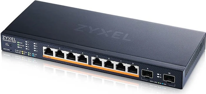 Zyxel XMG1915-10EP Desktop 2.5G Smart Switch, 8x RJ-45, 2x SFP+, 130W PoE++