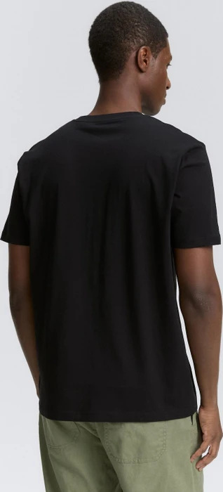 Tom Tailor Basic mit Logo-Print T-Shirt kurzarm schwarz (Herren)