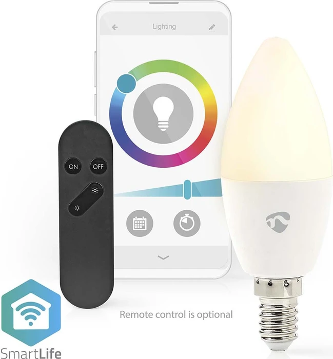 Nedis WIFILRC10E14 SmartLife LED-Bulb E14 4.9W RGBW