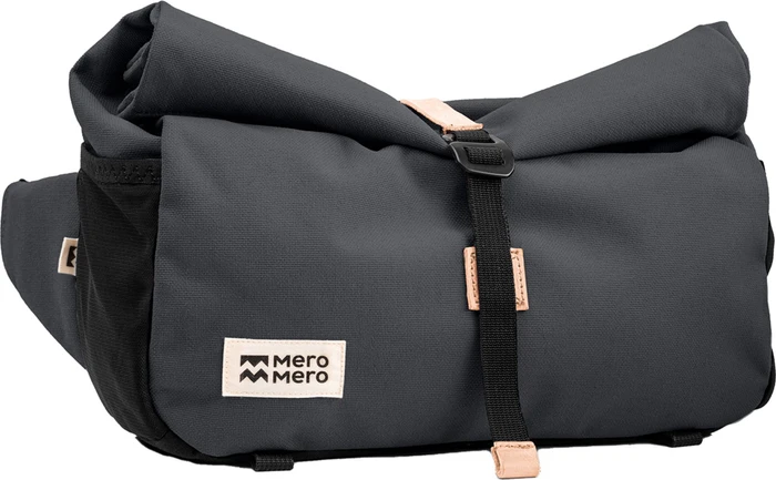 MeroMero Piha Lenkertasche dark grey/nude leather