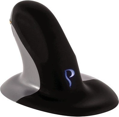 Fellowes Penguin beidhändige vertikale Maus, kabellos, Größe M, schwarz/silber, USB