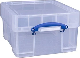Really Useful Box Aufbewahrungsbox XL, 18l, transparent, 3er-Pack