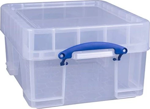 Really Useful Box Aufbewahrungsbox XL, 18l, transparent, 3er-Pack