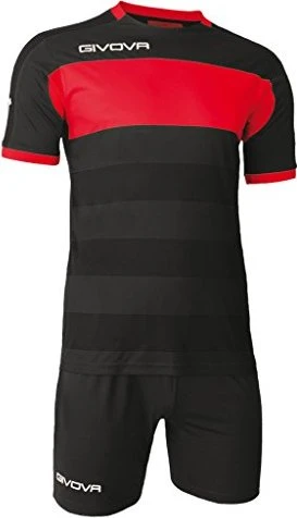 Givova Kit Derby Set schwarz/rot