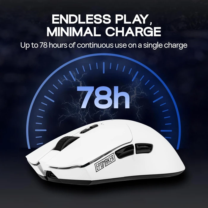 Epomaker Click Lite Wireless Gaming Mouse, weiß, USB/Bluetooth