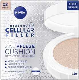 Nivea Hyaluron Cellular Filler 3in1 Pflege Cushion 03 dunkel LSF15, 15g