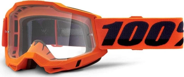 100% Accuri2 Schutzbrille neon orange/clear lens