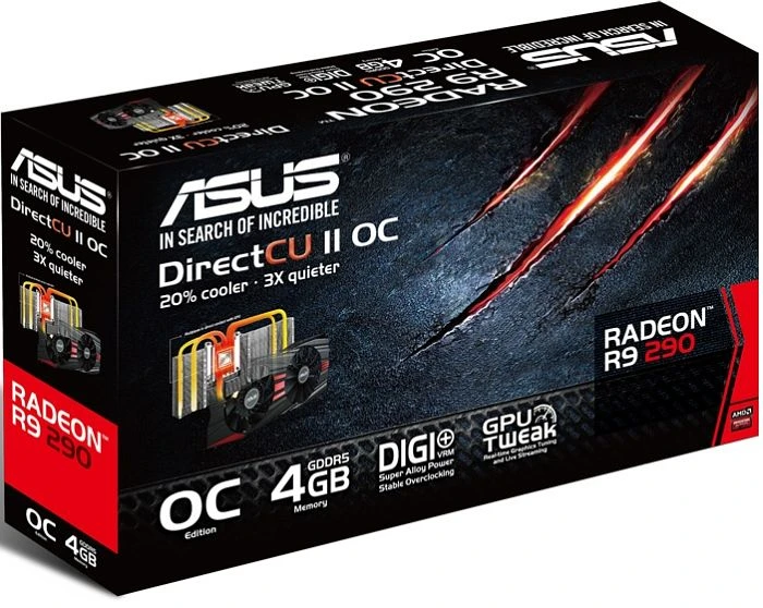 ASUS Radeon R9 290, Radeon R9 290, 4GB GDDR5, 2x DVI, HDMI, DP