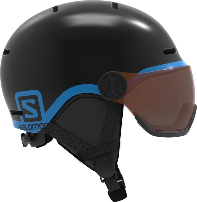 Salomon Grom Visor Helm schwarz/blau (Junior)