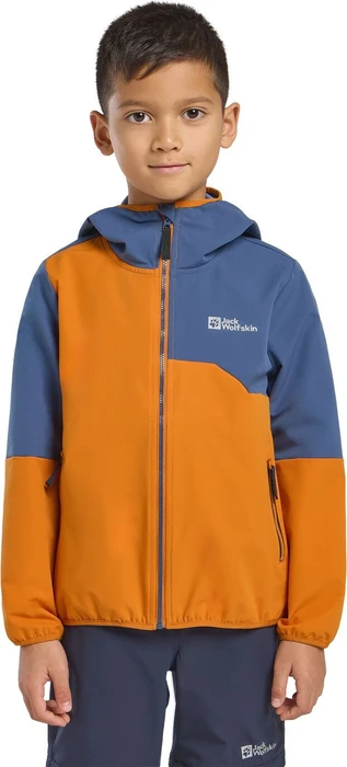 Jack Wolfskin Turbulence Hooded Funktionsjacke soft amber (Junior)