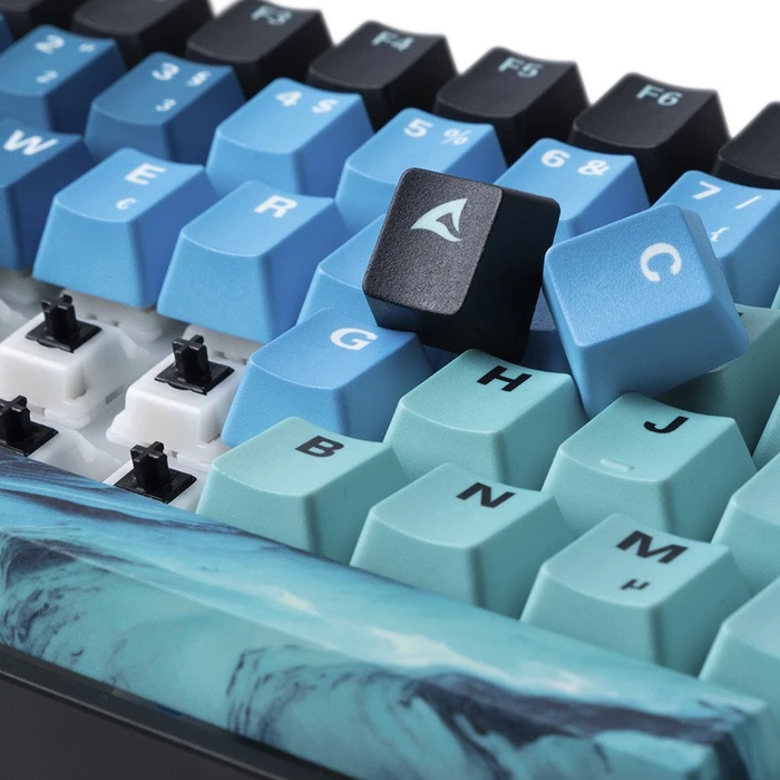 Sharkoon Skiller SGK50 S3 Ultimate Rev2 Set, PBT, blau/schwarz, LEDs RGB, hot-swap, Sharkoon Linear, USB, DE