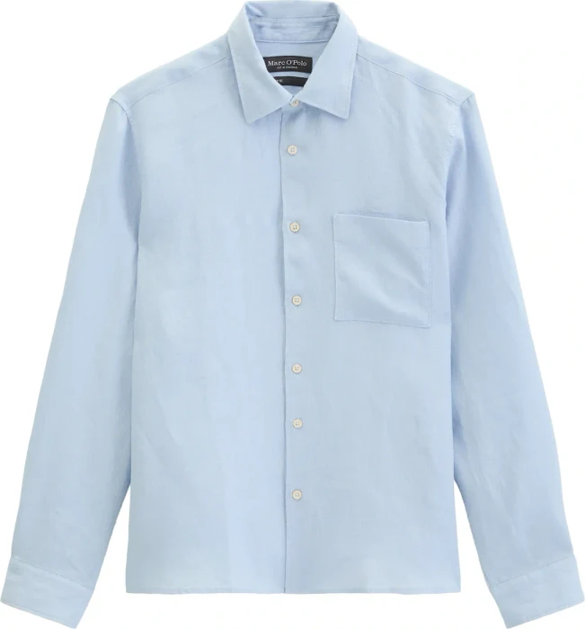 Marc O'Polo Regular Leinen Hemd langarm dusted blue (Herren)