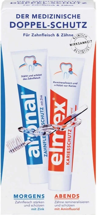 Elmex Aronal + Elmex Zahncreme, 150ml (2x 75ml)
