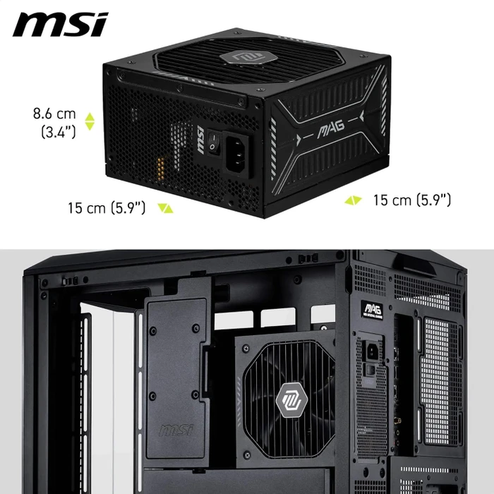 MSI MAG A850GLS PCIE5 850W, ATX 3.1