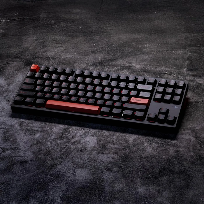 Wobkey Crush 80 Reboot Pro, Black, LEDs RGB, Kailh Cocoa, USB/Bluetooth, US
