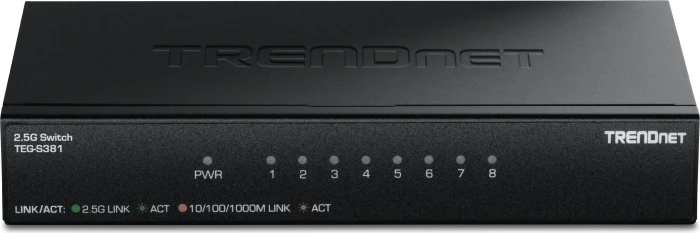TRENDnet TEG-S Desktop 2.5G Switch, 8x RJ-45