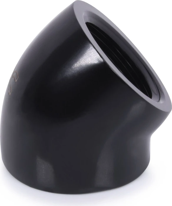 Alphacool Eiszapfen 45° L-Verbinder G1/4" IG auf G1/4" IG, schwarz