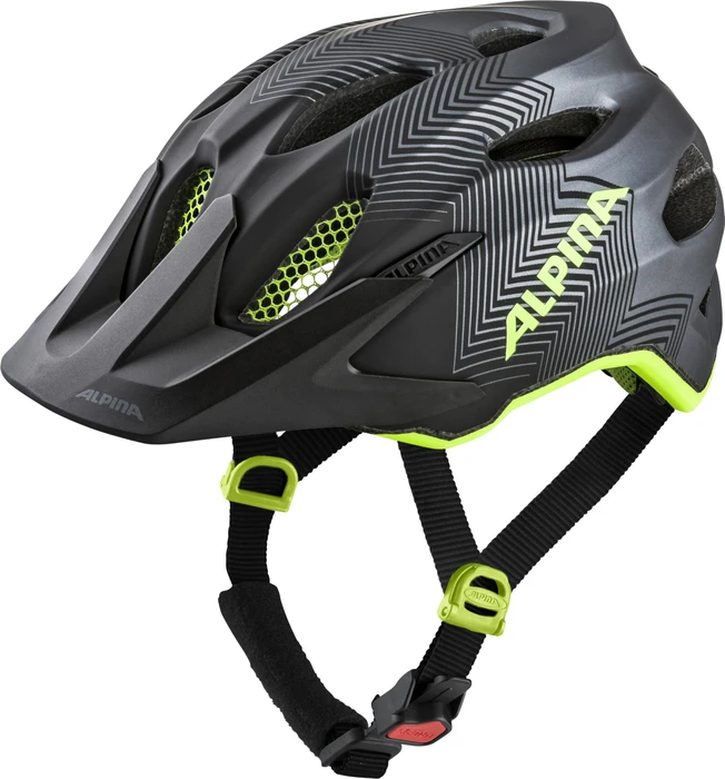 Alpina Carapax Jr. Kinderhelm black/neon yellow