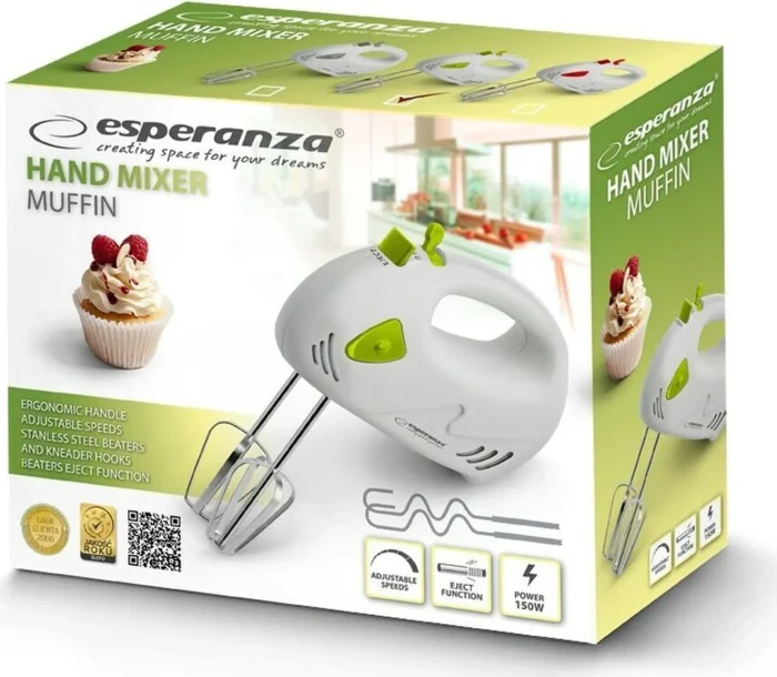 Esperanza Muffin Handmixer grün