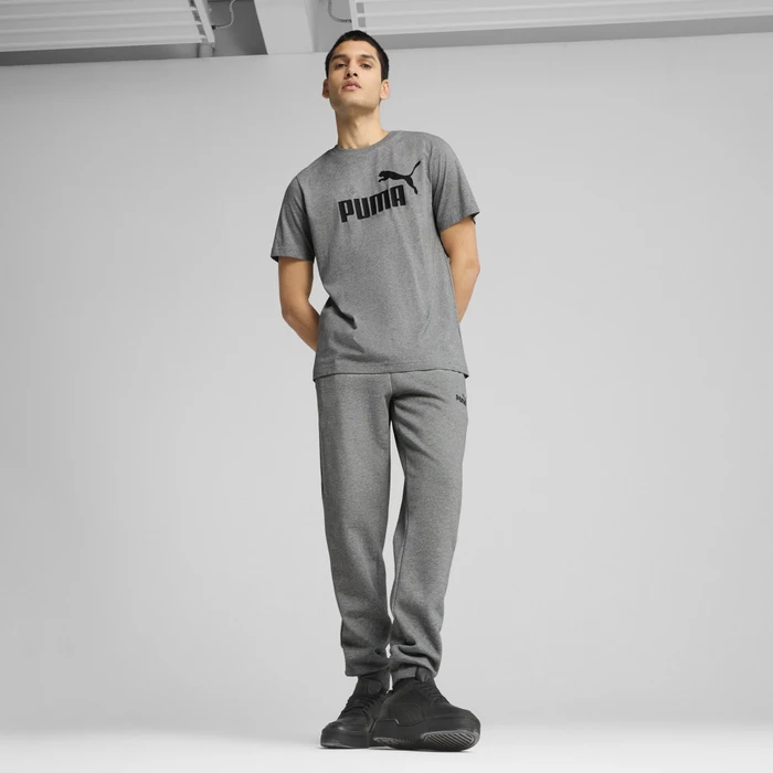 Puma Essentials No.1 Logo T-Shirt kurzarm medium grey heather