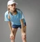 adidas Own The Run 3-Streifen Laufshirt kurzarm blue blink (Damen) Vorschaubild