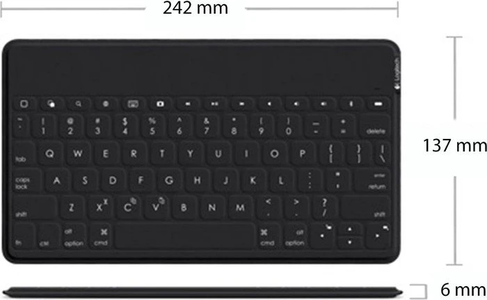 Logitech Keys-To-Go mit iOS-Sondertasten schwarz, Bluetooth, CH