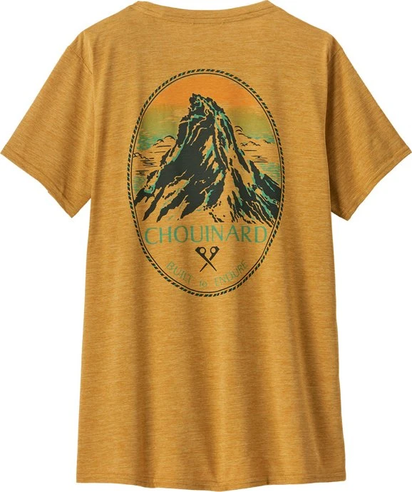 Patagonia Capilene Cool Daily Graphic Lands Funktionsshirt kurzarm lands chouinard crest: beeswax tan (Damen)