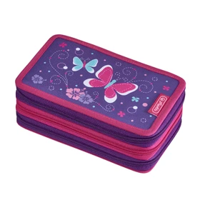 Herlitz Schüleretui Triple Decker gefüllt Butterfly