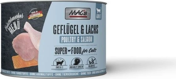 MAC's Cat Feinschmecker Geflügel Lachs und Ei Adult, 600g (6x 100g)