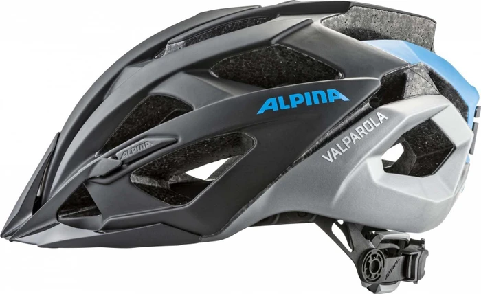 Alpina Valparola Helm schwarz/silber/blau