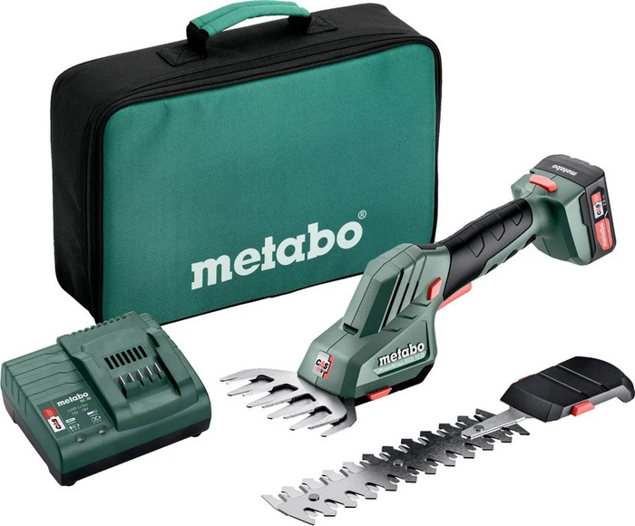 Metabo PowerMaxx SGS 12 Q Akku-Gras-/Strauchschere inkl. Tasche + Akku 2.0Ah