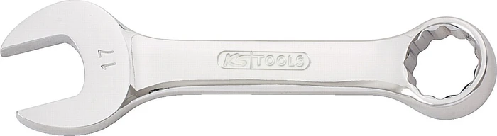 KS Tools CHROMEplus Ring-Maulschlüssel extra kurz, 15x120mm (518.0015)