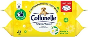 Cottonelle Natürlich pflegend feuchte Toilettentücher, 504 Stück (6x 84 Stück)