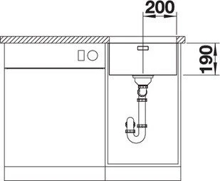 Blanco Andano 400-U InFino Unterbau Becken mittig edelstahl