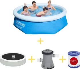 Bestway Fast Set Quick-Up Pool rund 244x66cm
