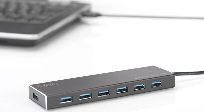 Digitus Office Hub, USB-Hub, 7x USB-A 3.0, USB-A 3.0 [Stecker]