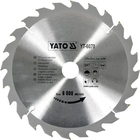 Yato YT-6070 HM Kreissägeblatt 24Z, 250x2.2x30mm, 1 Stück